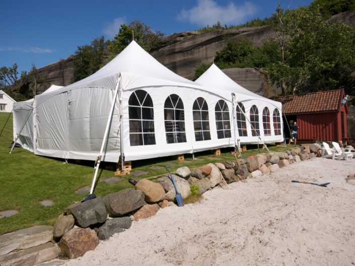 2x Topptelt 6x6m, vegger med og uten vindu