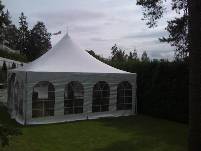 Topptelt 6x6m, vegger med vindu